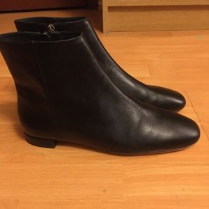 DOEN SAMPLE  BLACK LEATHER BOWERY BOOTS SZ 39